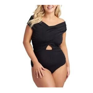 Lane Bryant Cacique NWT one piece swimsuit size 22 lightly lined no wire